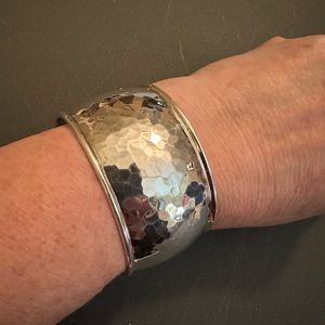 Ippolita Classico Statement Sterling Silver Hammered Cuff Bracelet